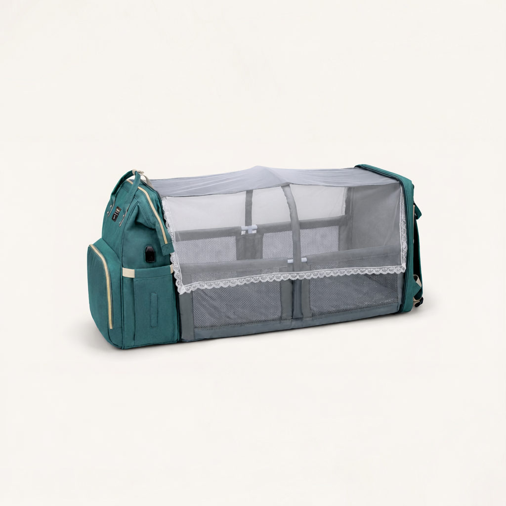 Sac à dos à langer dépliable KitKangaroo - Turquoise