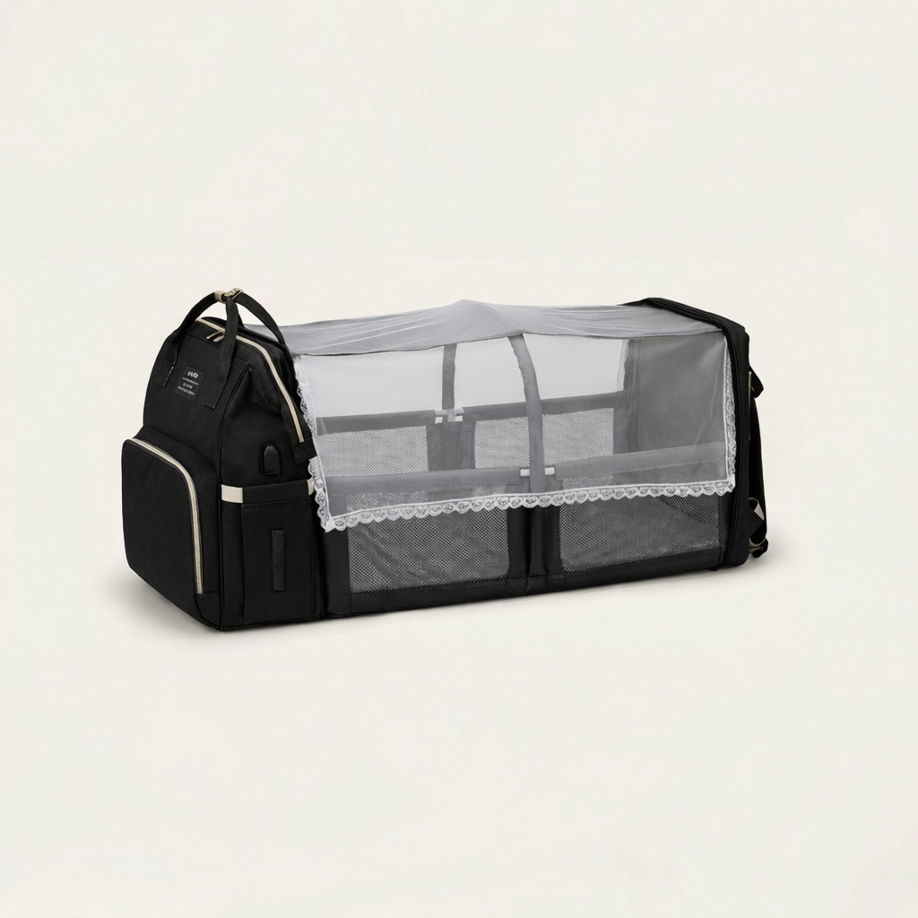 Sac à dos à langer dépliable KitKangaroo - Noir