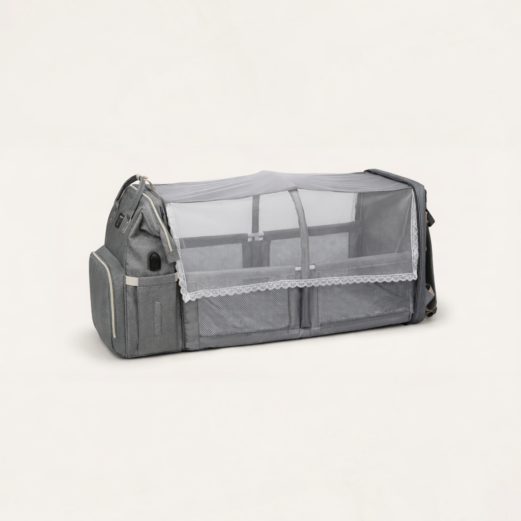 Sac à dos à langer dépliable KitKangaroo - Gris