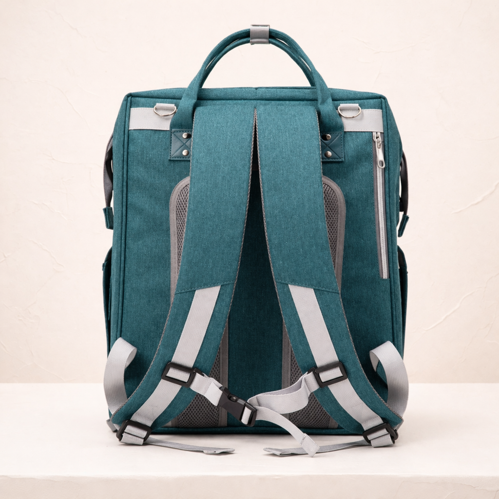 Sac à dos à langer dépliable KitKangaroo - Turquoise