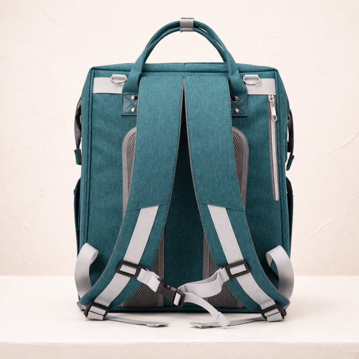Sac à dos à langer dépliable KitKangaroo - Turquoise