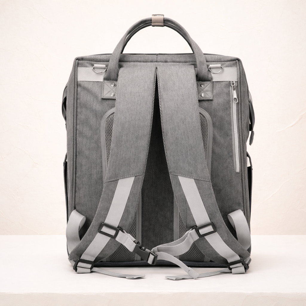 Sac à dos à langer dépliable KitKangaroo - Gris