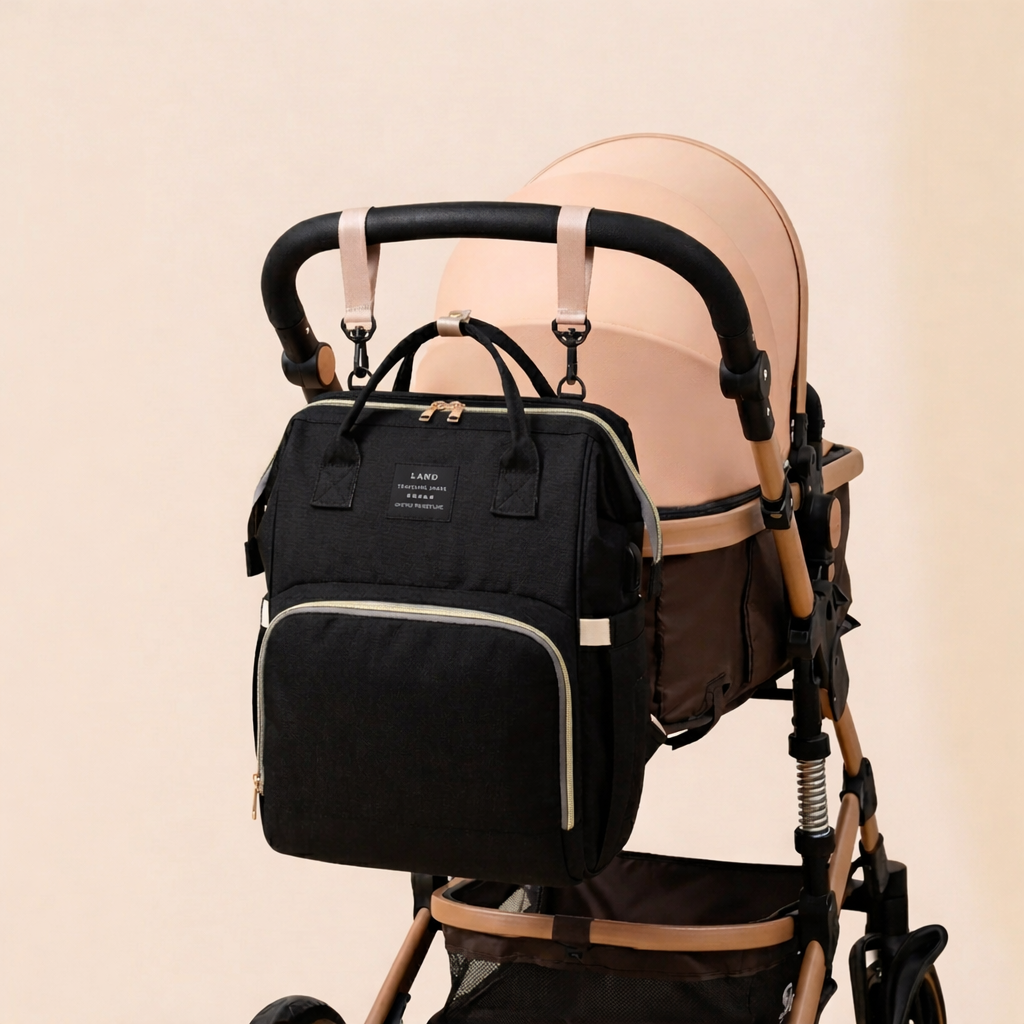 Sac à dos à langer dépliable KitKangaroo - Noir