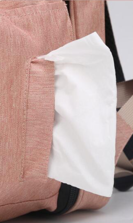 Sac à dos à langer dépliable KitKangaroo - Gris et Rose